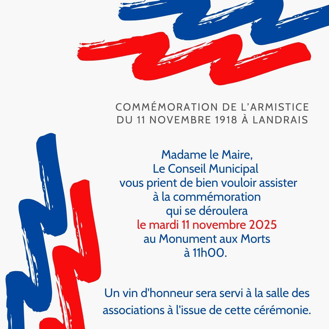 Invitation ceremonie 11 novembre 2025