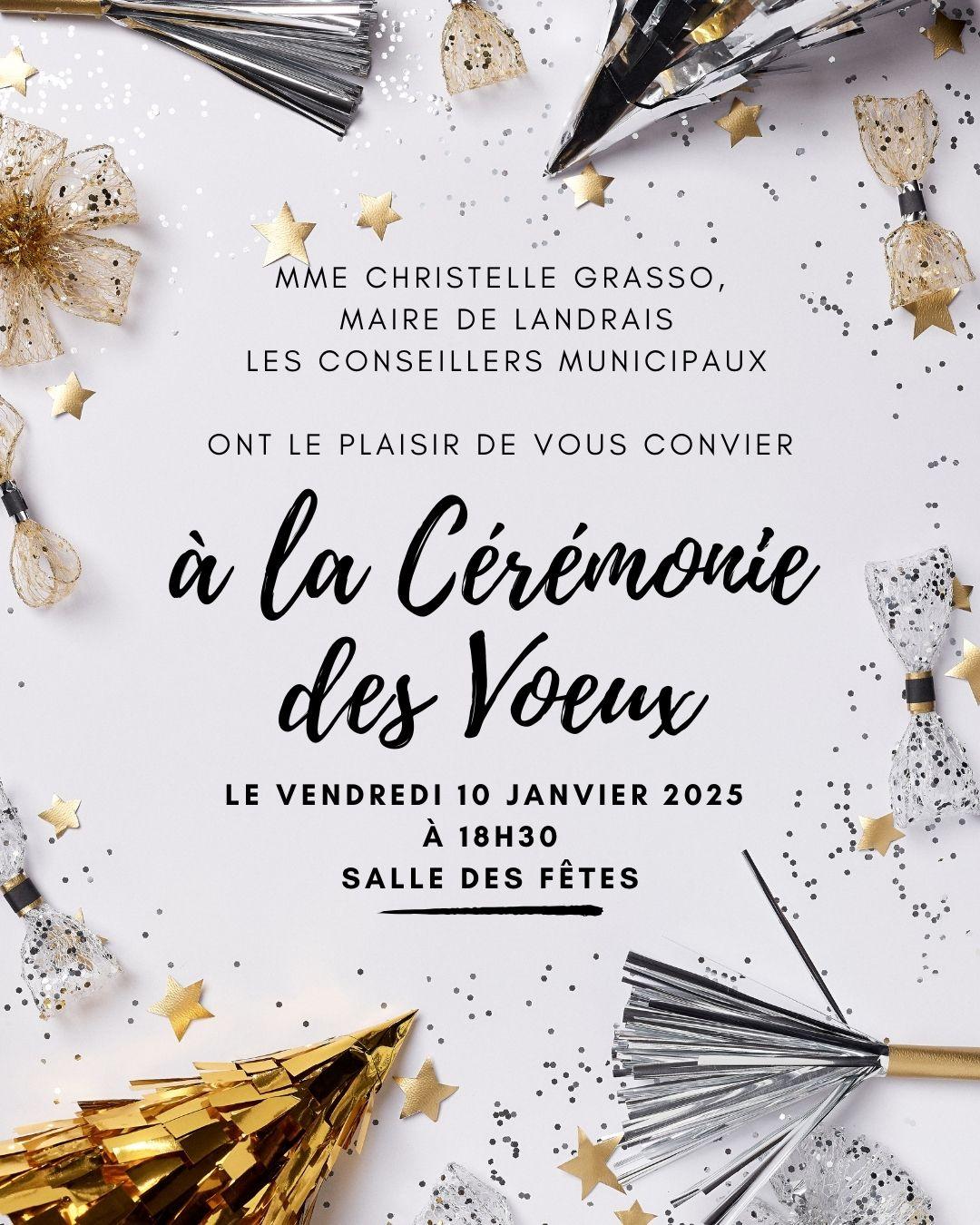 Invitation ceremonie des voeux 2025