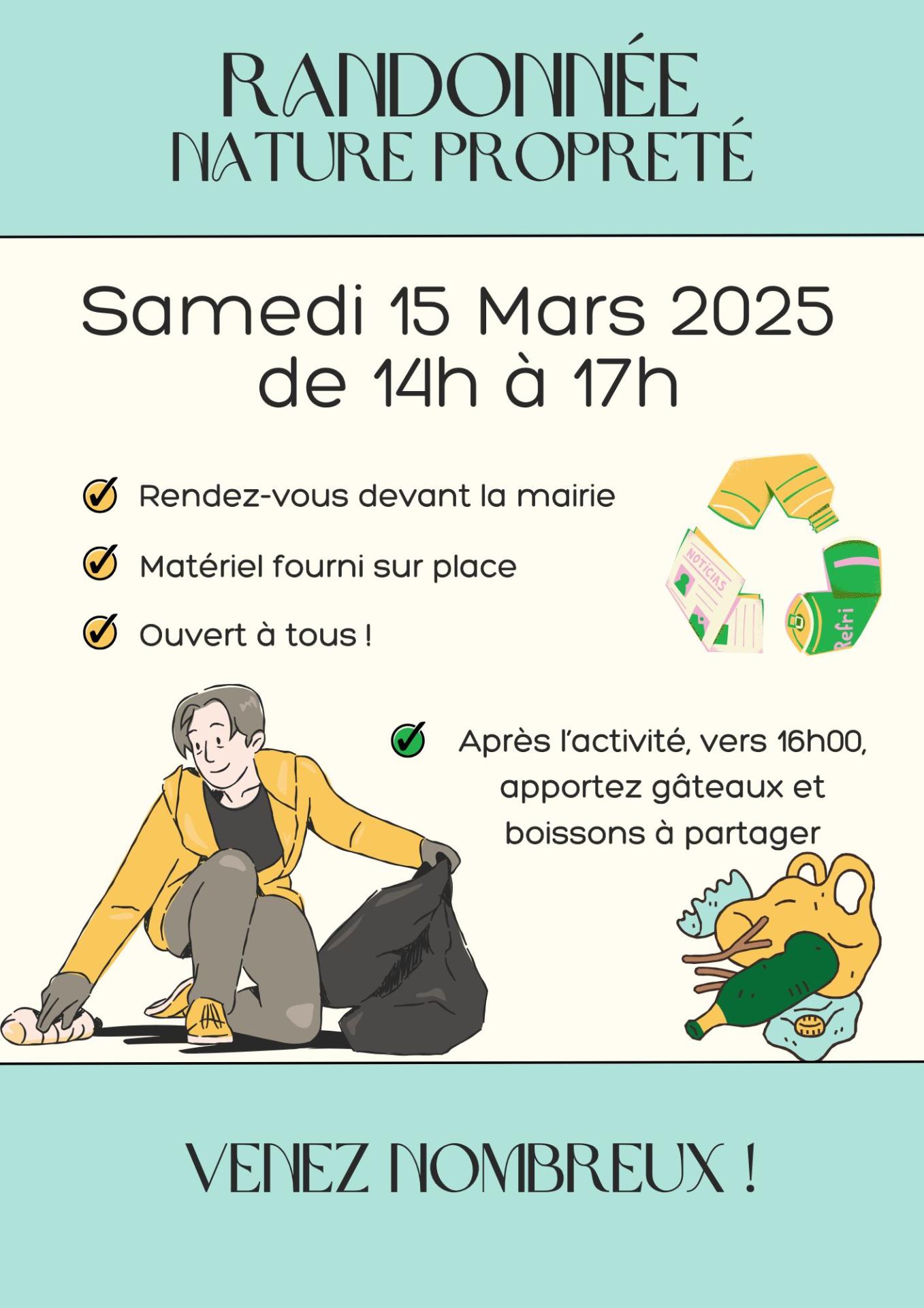 Randonnee nature proprete 15 mars 2025