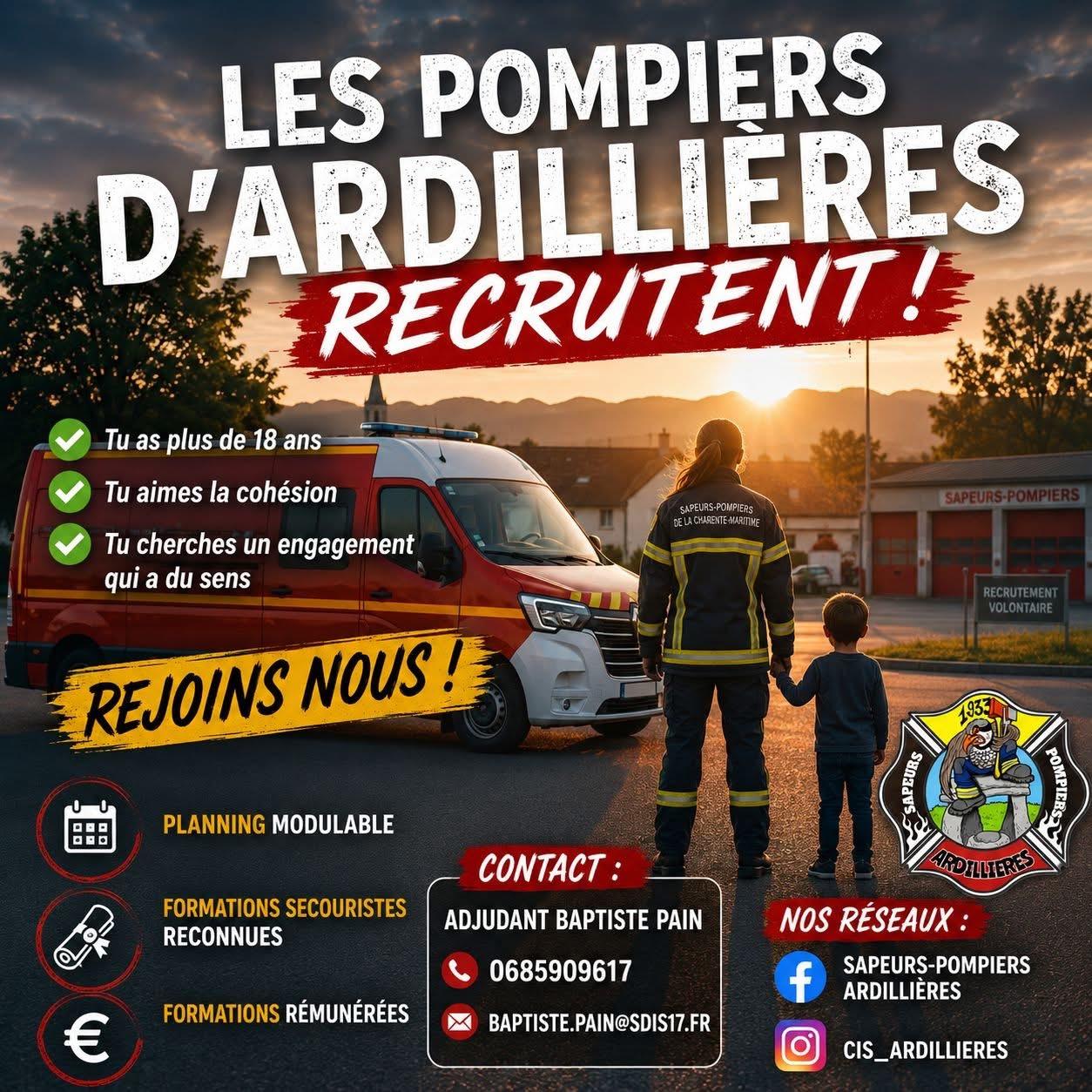 Recrutement sapeurs pompiers